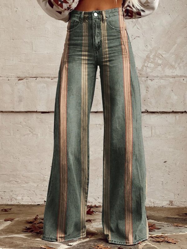 Thin Anti-3D Trendy Bell-bottom Pants Women's Denim Wide-leg Pants - Image 5