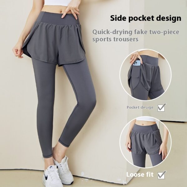 Sports Tight Women's High Waist Stretch Hip Lift Pocket Yoga Pants - Image 7
