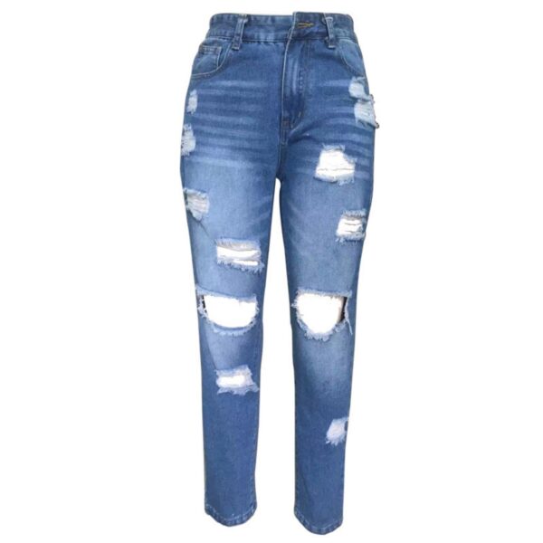 Ripped Slim Fit Jeans For Women - Image 4