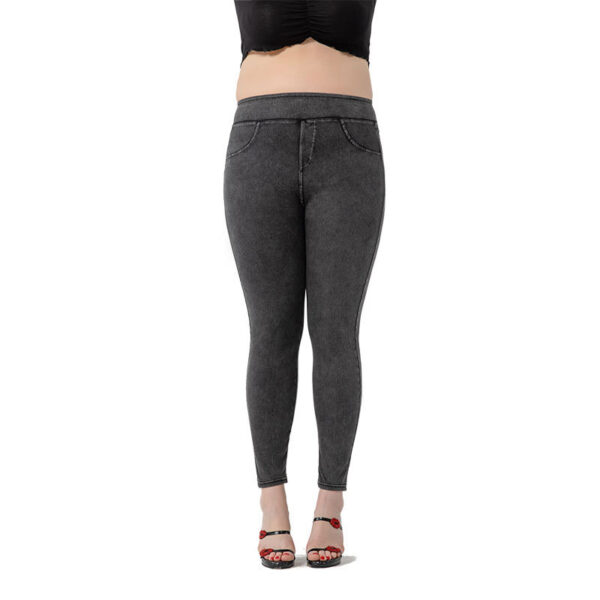New Plus Size High Waist Slimming Hip Raise Stretch Casual Pants - Image 3