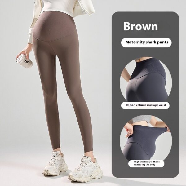 Pregnant Women Outwear Winter Wear Seamless Belly Support Sanding Yoga Pants - Image 5