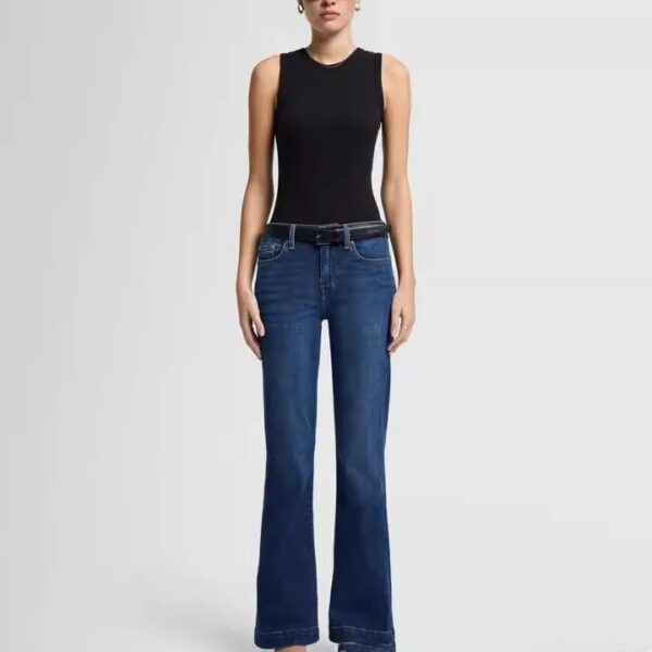 Retro Hip Lifting Stretch Bootcut Pants - Image 3