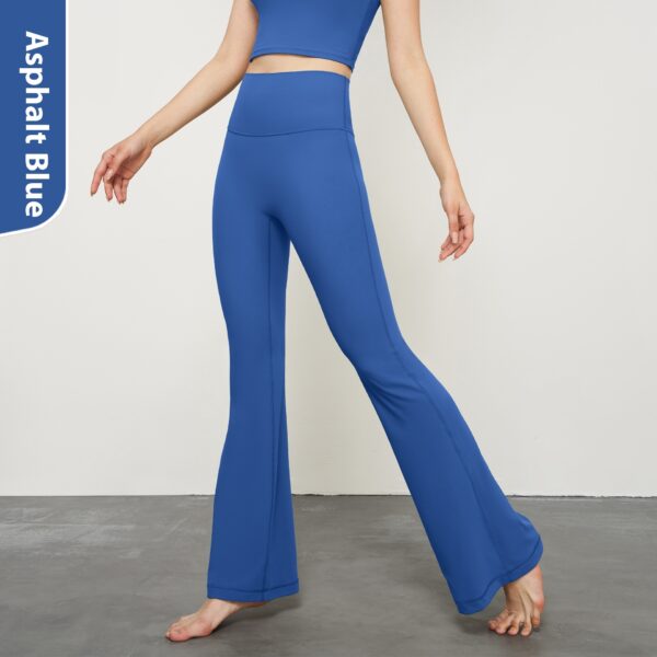 Nude Feel Wide Leg Skinny Yoga Pants High Waist Non-embarrassing Line Sports Trousers - Image 5