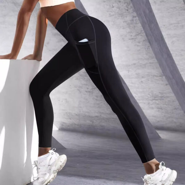 New Pocket Stitching High Elastic Sports Slim-fitting High Waist Leggings - Image 4
