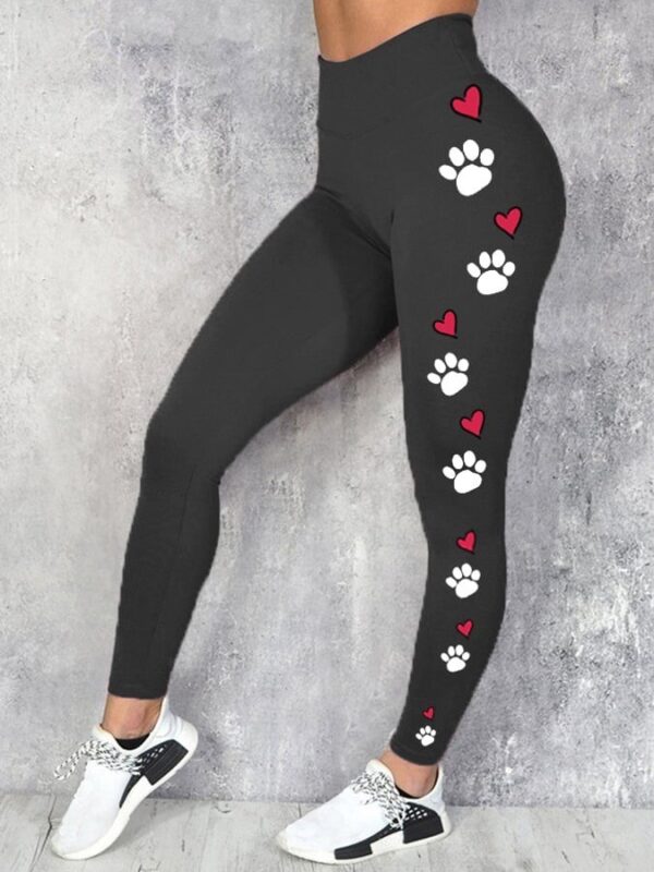 Women's Casual Tight High Waist Stretch 3D Digital Printing Leggings