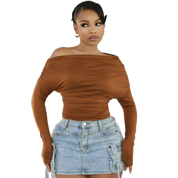 Fashion Solid Color Simple Top Women - Image 6
