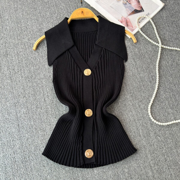 Chic Chanel-style Knitted Vest For Women - Image 2