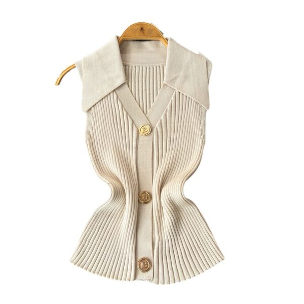 Chic Chanel-style Knitted Vest For Women - Image 4