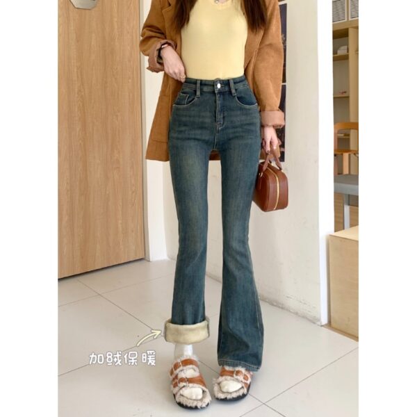 Women's Retro Stretch Low Waist Skinny Jeans - Image 3