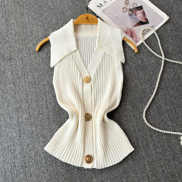 Chic Chanel-style Knitted Vest For Women - Image 3