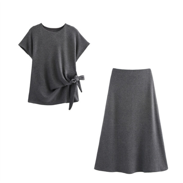 Women's Nodule Decoration Top And Skirt - Image 6