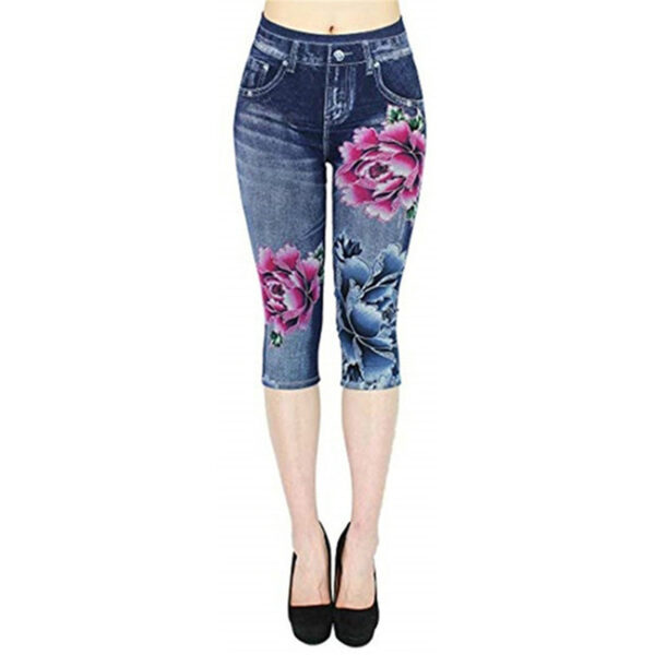 Fashion Denim Leggings Women's Cropped Pants - Image 6