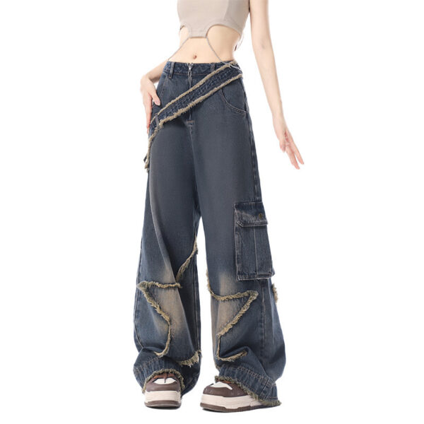 Plump Girls Slimming Retro Small Straight Wide-leg Pants - Image 7