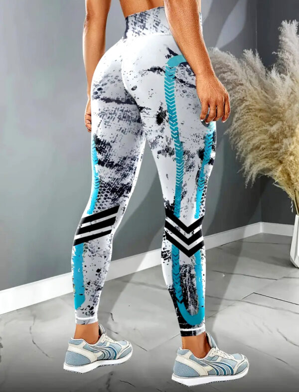 New Printed Sports Fitness High Waist Tight Yoga Pants - Image 5