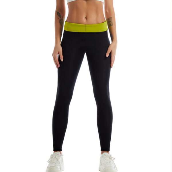 Neoprene High-waisted Trousers Nine Points Violent Sweat Suit Three Breasted - Image 7