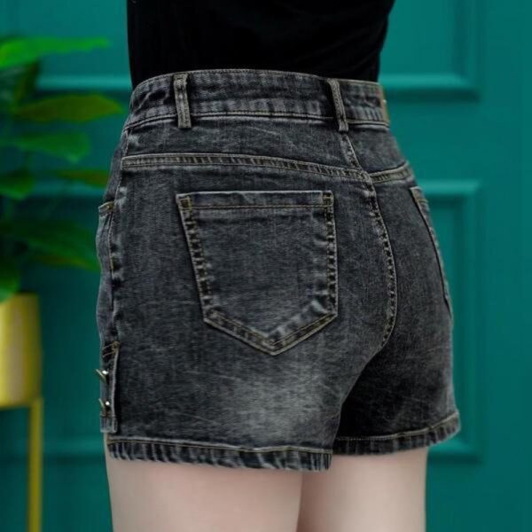 High Waist Denim Shorts Slimming Versatile Loose Word Outerwear Hot Pants Trendy - Image 6