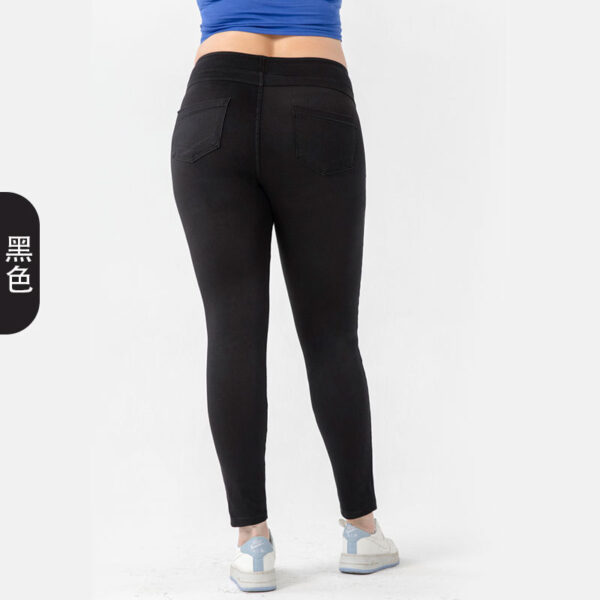 New Plus Size High Waist Slimming Hip Raise Stretch Casual Pants - Image 5