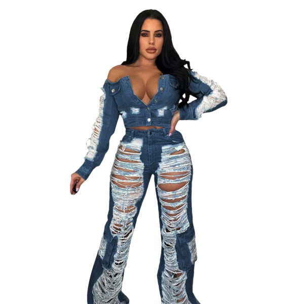 Women's Fashion Individual Casual Ripped Jeans - Image 7