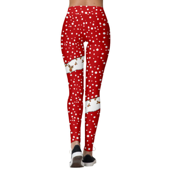 Christmas Printed Sports Hip Raise High Waist Leggings - Image 8