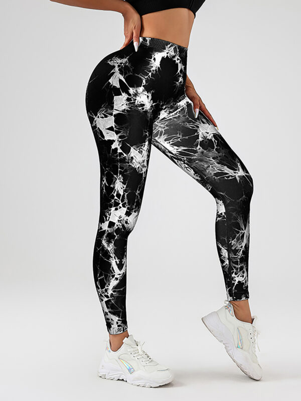 3 Pack Women's Scrunch Workout Leggings, High Waisted Butt Lifting Tie-dye V Back Waist Seamless Gym Yoga Leggings, Workout Leggings For Women Jada Leggings - Image 5