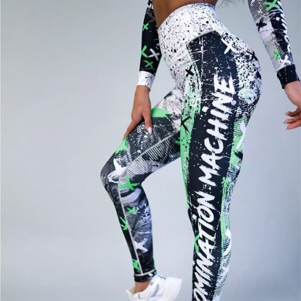 New Printed Sports Fitness High Waist Tight Yoga Pants - Image 10