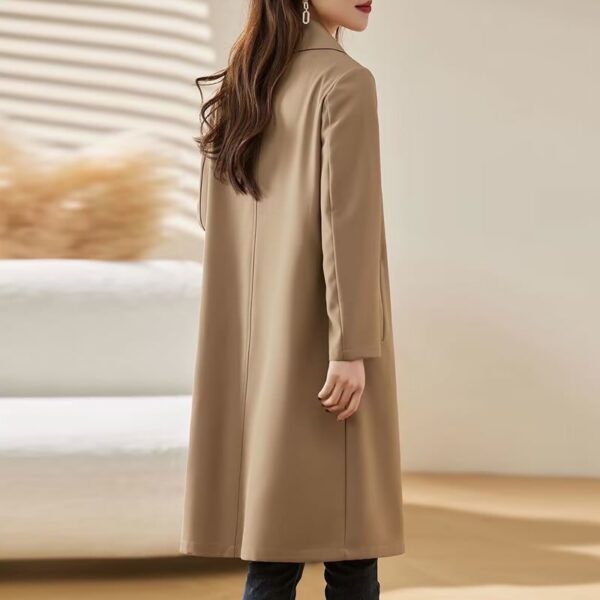 Mid-Length Spring And Autumn New Versatile Trench Thin Coat - Image 6