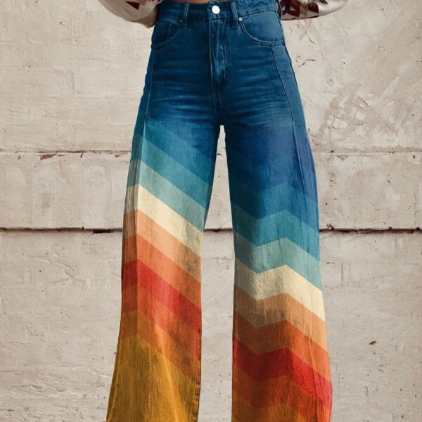 Thin Anti-3D Trendy Bell-bottom Pants Women's Denim Wide-leg Pants - Image 9