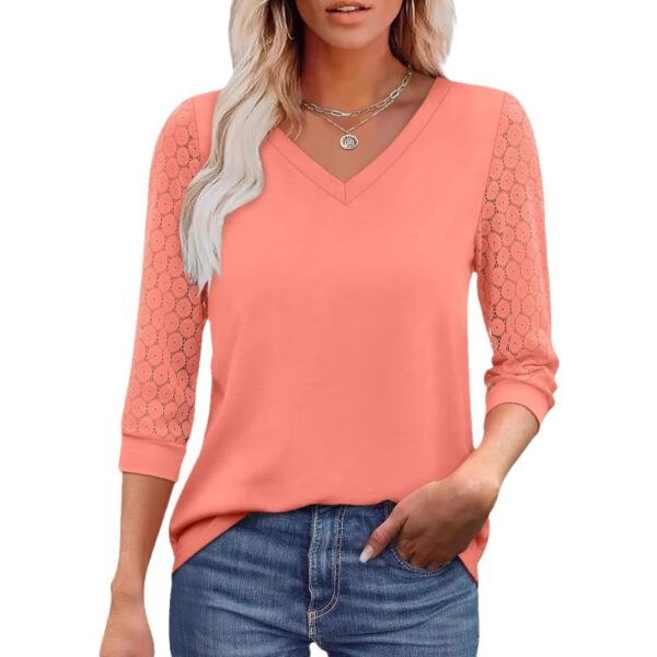 Hollow-out Lace Tops Casual Loose - Image 7