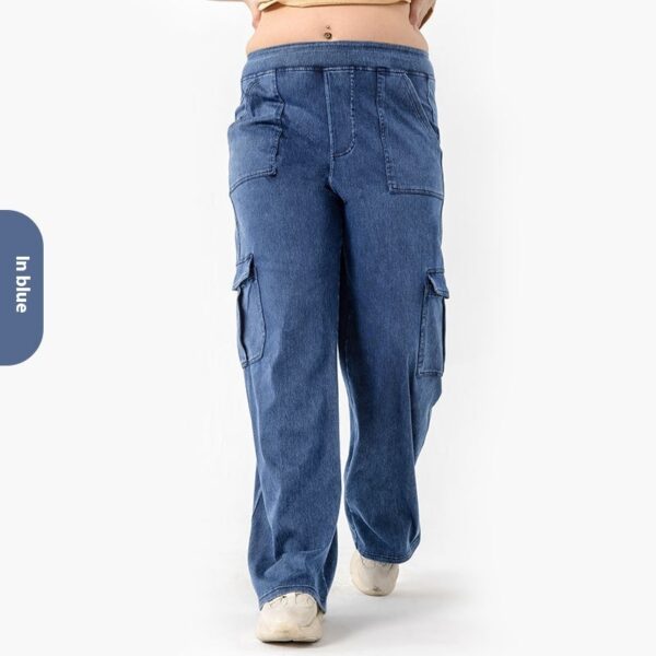 High Waist Stretch Double Pocket Sports Casual Pants - Image 5