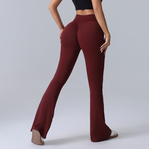 Hip-lift Yoga Flared Pants Fitness Sports Wide Leg High Waist Quick Dry Trousers Womens Clothing - Image 2