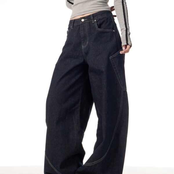 American Retro Large Pocket Machete Jeans - Image 9