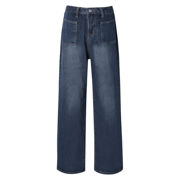 Women's High Waist Straight Wide Leg Jeans - Image 2
