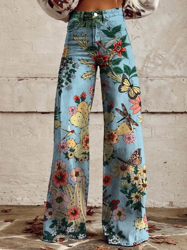 Thin Anti-3D Trendy Bell-bottom Pants Women's Denim Wide-leg Pants - Image 2