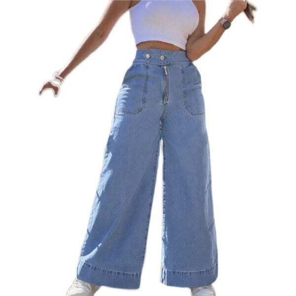 Women's Trousers With High Waist And Wide Legs - Image 5