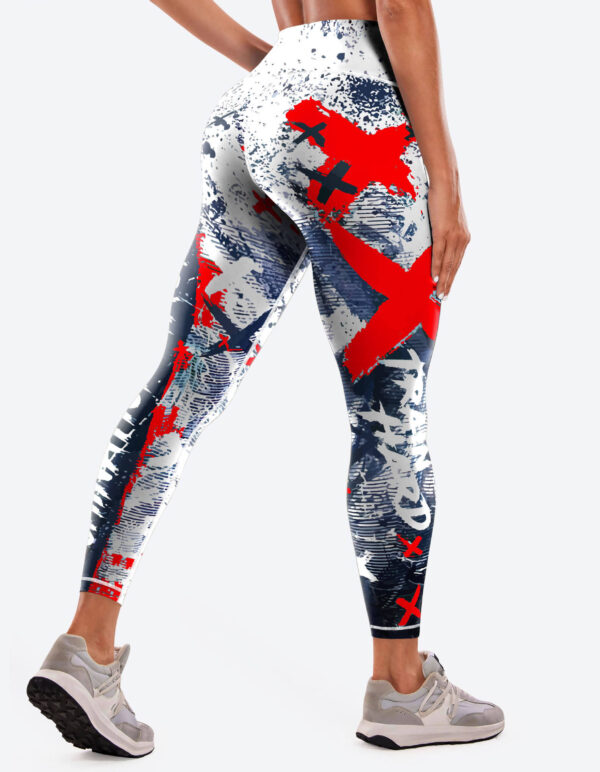 New Printed Sports Fitness High Waist Tight Yoga Pants - Image 7