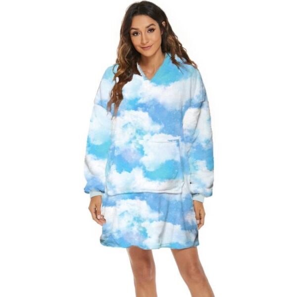 Cartoon Fruit Printed Lazy Blanket Hooded - Image 10
