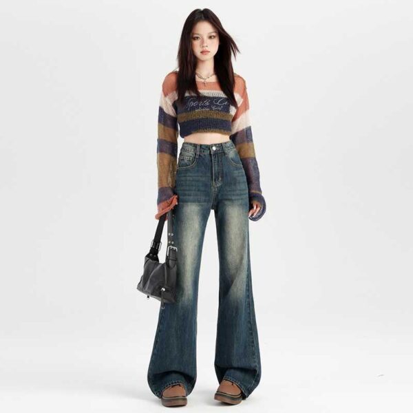 Women's Slimming And Straight Narrow Version Mop Pants - Image 5