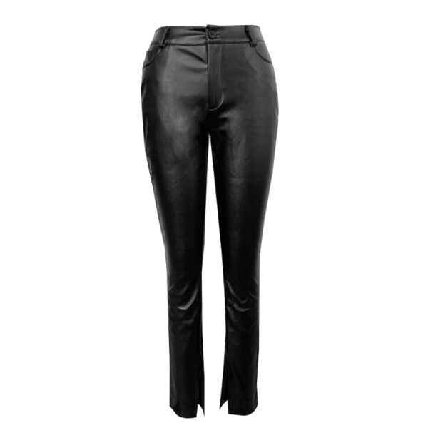 Casual Pants High Waist Slimming And Tight Women Leather Pants - Image 4