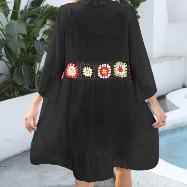 Women's Beach Cover-up Hand Hook Flower Stitching - Image 5