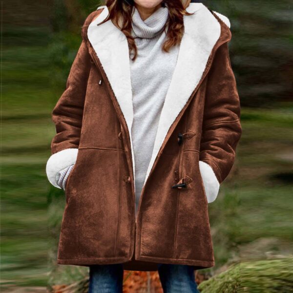 Women's Suede Fleece-lined Warm Jacket - Image 9