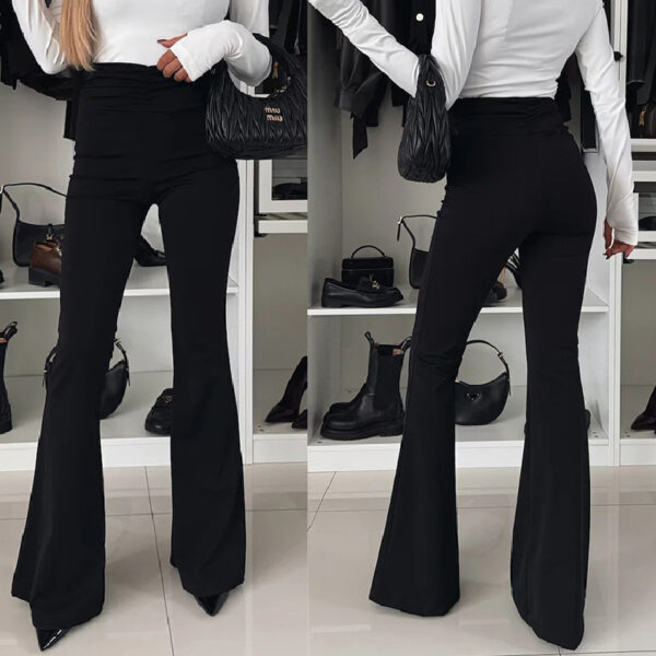 Hip-lift And Belly Shaping High Waist Flared Pants Trousers For Women - Image 5