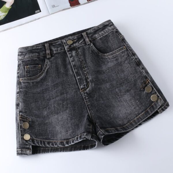 High Waist Denim Shorts Slimming Versatile Loose Word Outerwear Hot Pants Trendy - Image 5