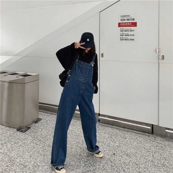 Fashion Denim Suspender Pants For Women - Image 3
