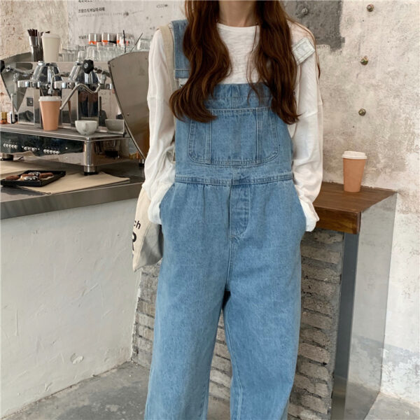 Fashion Denim Suspender Pants For Women - Image 4