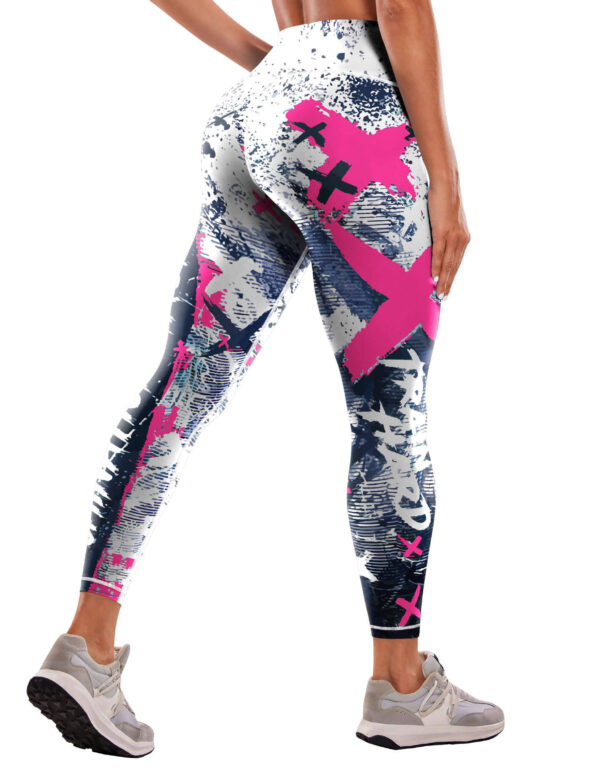 New Printed Sports Fitness High Waist Tight Yoga Pants - Image 9