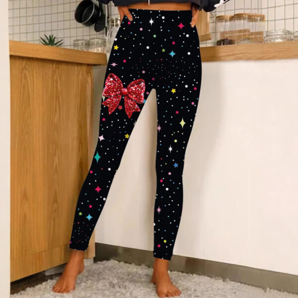 Christmas Printing Fashion Trend Women's Home Outdoor Tight Leggings - Image 2
