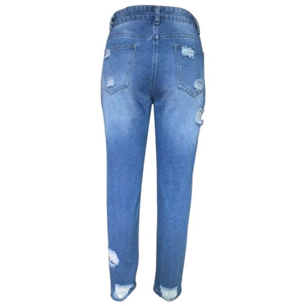 Ripped Slim Fit Jeans For Women - Image 5