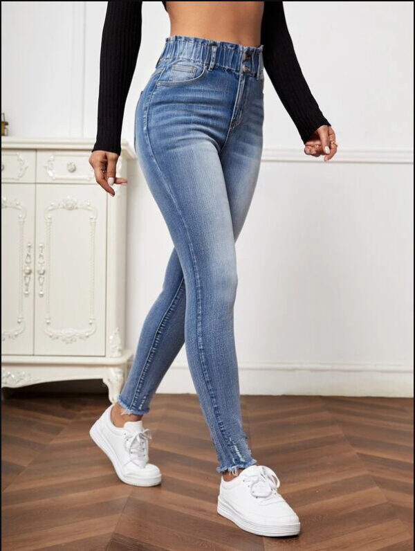 Women's New Fashion Jeans High Elastic Tight Jeans - Image 9
