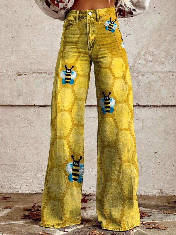 Thin Anti-3D Trendy Bell-bottom Pants Women's Denim Wide-leg Pants - Image 6