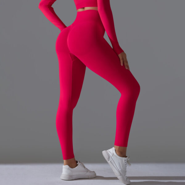 Seamless High Waist Nude Feel Yoga Pants Female Slim Fit Fitness Pants - Image 7